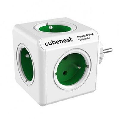 Cubenest - PowerCube, 0.1m, ORIGINAL USB, zelená, POWERCUBE, 5x zásuvka