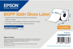 Epson C33S045737 BOPP Satin Gloss, pro ColorWorks, 203mmx68m, bílé samolepicí etikety