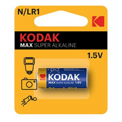 Baterie jednorázová alkalická, speciální, LR1, 1.5V, Kodak, blistr, 1-pack, KOD-LR1, alkalická
