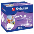 Verbatim 43508 DVD+R Wide Inkjet Printable, 10-pack Jewel box, 4.7GB, 16x, 12cm, s možností potisku