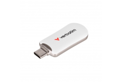 VERBATIM Flash Disk 256GB Plectra USB-C 3.0, bílá