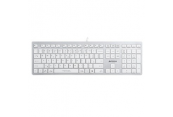 A4Tech FX50, Klávesnice CZ, klasická, nízkoprofilová typ drátová (USB), bílá