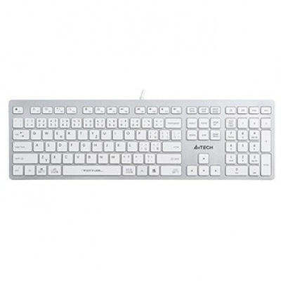 A4Tech FX50, Klávesnice CZ, klasická, nízkoprofilová typ drátová (USB), bílá