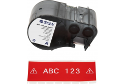 Brady M5C-1500-595-RD-WT / 170943, 38.10 mm x 7.62 m, Vinyl, bílý tisk / červený podklad