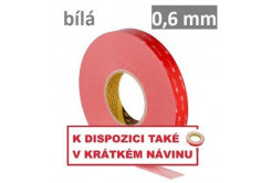 3M VHB™ LSE-060WF Oboustranně silně lepicí páska na LSE plasty, tl. 0,6 mm 25 mm x 33 m