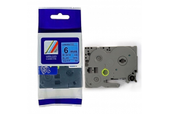Kompatibilní páska s Brother TZ-511 / TZe-511, 6mm x 8m, černý tisk / modrý podklad