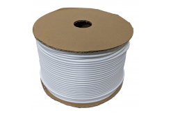 Popisovací PVC bužírka kruhová R40, 4,0mm, 65m, bílá