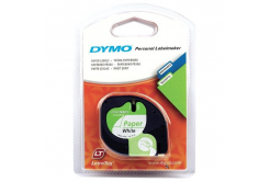 Dymo LetraTag 59421, S0721500, 12mm x 4m černý tisk / bílý podklad, originální páska