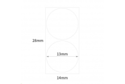 Niimbot štítky R A2A08061801, 14x28mm 220ks WhiteRound B pro D11 a D110