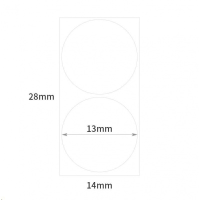 Niimbot štítky R A2A08061801, 14x28mm 220ks WhiteRound B pro D11 a D110