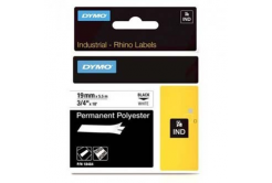 Dymo Rhino 18484, 19mm x 5,5m černý tisk / bílý podklad, originální páska