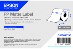 Epson C33S045743 PP Matte, pro ColorWorks, 76mmx29m, polypropylen, bílé samolepicí etikety