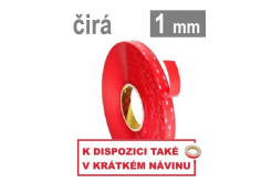 3M VHB™ 4910-F, tl. 1 mm, transparentní oboustranně velmi silně lepicí akrylová páska 12 mm x 3 m