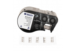 Brady M4-125-075-342 / 170721, 19.05 mm x 5.97 mm, Polyolefin, černý tisk / bílý podklad