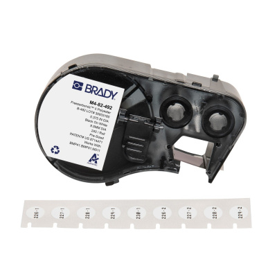 Brady M4-82-492 / 170778, 9.53 mm, Polyester, černý tisk / bílý podklad
