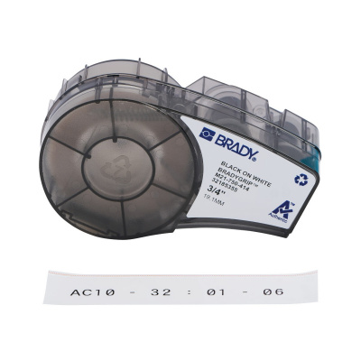 Brady M21-750-414 / 151516, 19.05 mm x 3.048 m, Polyester, černý tisk / bílý podklad