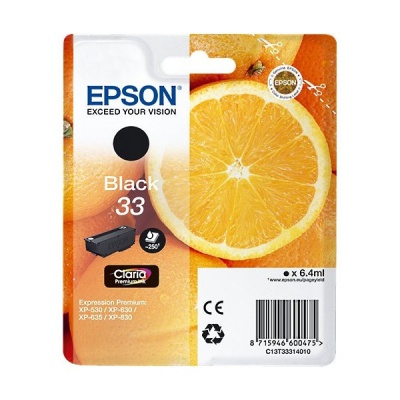 Epson T33314012, T33 černá (black) originální cartridge