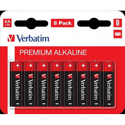 VERBATIM Alkalické baterie AA,  8 PACK , LR6