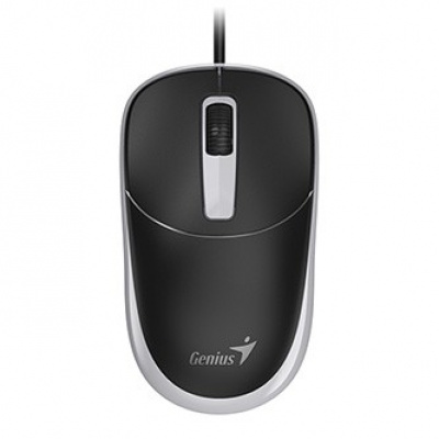 Myš drátová, Genius DX-123, černo-šedá, optická, 1200DPI, USB-C