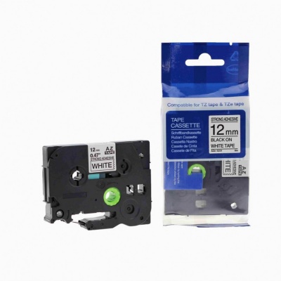 Kompatibilní páska s Brother TZ-S231/TZe-S231 12mm x 8m extr.adh. černý tisk/bílý podklad