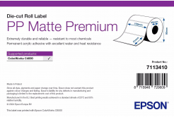 Epson 7113416 PP Matte Label Premium, pro ColorWorks, 203 x 152 mm, 1000 bílých samolepicích etiket
