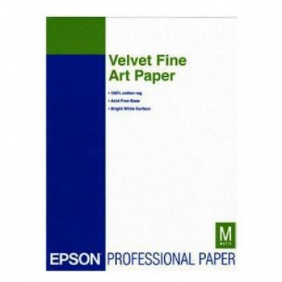 Epson S041637 Velvet Fine Art Paper, umělecký papír, sametový, bílý, A3+, 260 g/m2, 20 ks, S041637