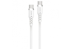 Powerton ENERGY WHITE EDITION Kabel USB-C, 100W, 1m, silikonový, bilý