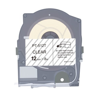 Max LM-512T, 12mm x 8m, průhledná kompatibilní páska