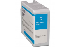 Epson SJIC36P-C C13T44C240 pro ColorWorks, azurová (cyan) originální cartridge