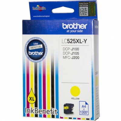 Brother LC-525XLY žlutá (yellow) originální cartridge