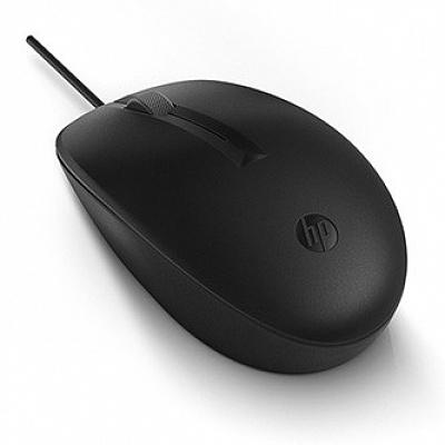 Myš drátová USB, HP 125 Mouse 265A9AA, černá, optická, 1200DPI