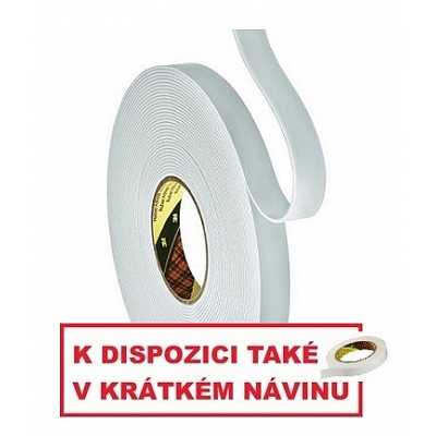 3M 9515W Montážní pěnová oboustranná páska, bílá 25 mm x 33 m