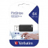 Verbatim 49065 Store N Go PinStripe, USB flask disk, USB A 2.0, 64GB, s výsuvným konektorem, černý