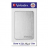 Verbatim 53663 Store 'N' Go ALU Slim, externí pevný disk, 2.5", USB 3.0, 1TB, stříbrný