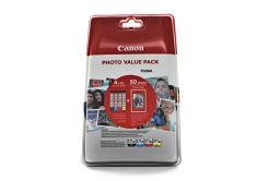 Canon CLI-571XL 0332C005 Bk+C+M+Y multipack originální cartridge + fotopapír 50x (10x15)