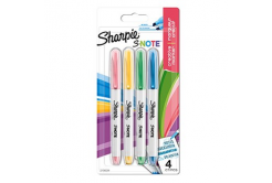 Sharpie 2138234, zvýrazňovač S-Note, mix barev, 4ks, kreativní