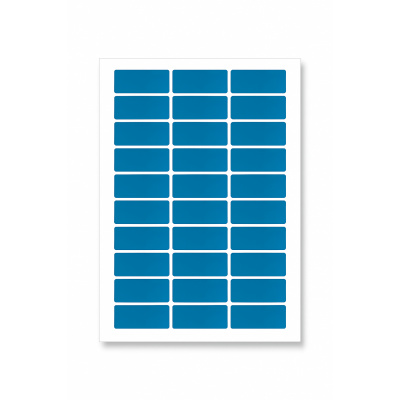 Samolepicí etikety 63,5 x 29,6 mm, 27 etiket, A4, 20 listů, modré