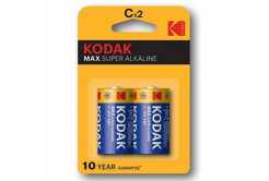 Baterie jednorázová alkalická, tužková, LR14, 1.5V, Kodak, blistr, 2-pack, KOD-LR14MAX, Alkaline Max
