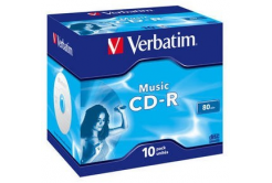 VERBATIM CD-R(10-pack)Audio/Live it!/Colour/Jewel/80Min