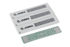 Zebra 10027755 RFID Label, 45x13mm, Printable White PET, 3" core, 800/roll,