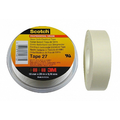 3M 27 Scotch Vysokoteplotní páska ze skelné tkaniny 12 mm x 20 m