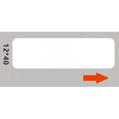 Niimbot A2A68601601, 12x40mm, 155 ks, bílé samolepicí štítky