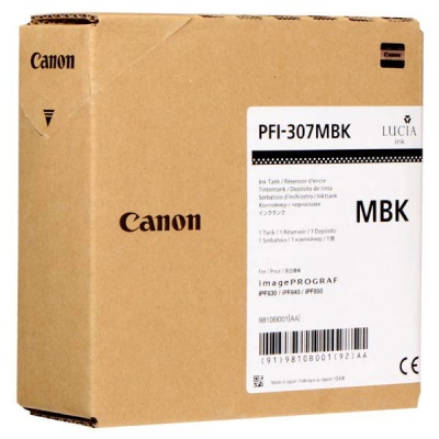 Canon PFI-307MB, 9810B001 matná černá (matte black) originální cartridge