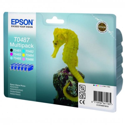 Epson T0487 C13T04874010 barevná (CMYK) sada originální cartridge