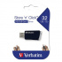 Verbatim 49307 Store N Click, USB flask disk, USB A 3.0, 32GB, s výsuvným konektorem, černý