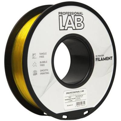 Professional Lab FG-P201-E1, 3D filament, PETG, Transparent Yellow, 1kg, 1,75mm