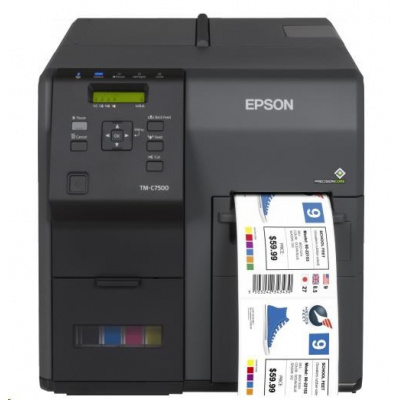 Epson ColorWorks C7500G C31CD84312, cutter, disp., USB, Ethernet, black