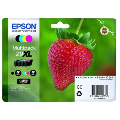 Epson T29964012, T29XL azurová/purpurová/žlutá/černá (cyan/magenta/yellow/black) originální cartridge