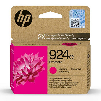 HP 924e 4K0U8NE#CE1 purpurová (magenta) originální cartridge, po expiraci