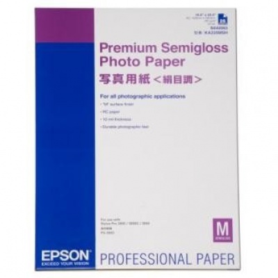 Epson S042093 Premium Semigloss Photo Paper, foto papír, pololesklý, bílý, Stylus Photo 1270, 2000P, A2